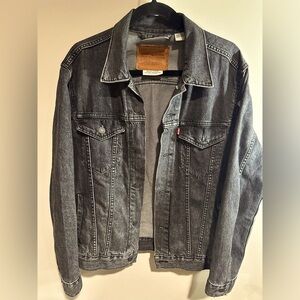 Levi Strauss & Co Black Washed Denim Jacket Size Medium Levi’s Premium